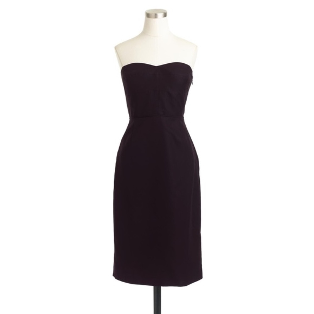 J.CREW RORY Classic Faille Strapless Cutout Dress